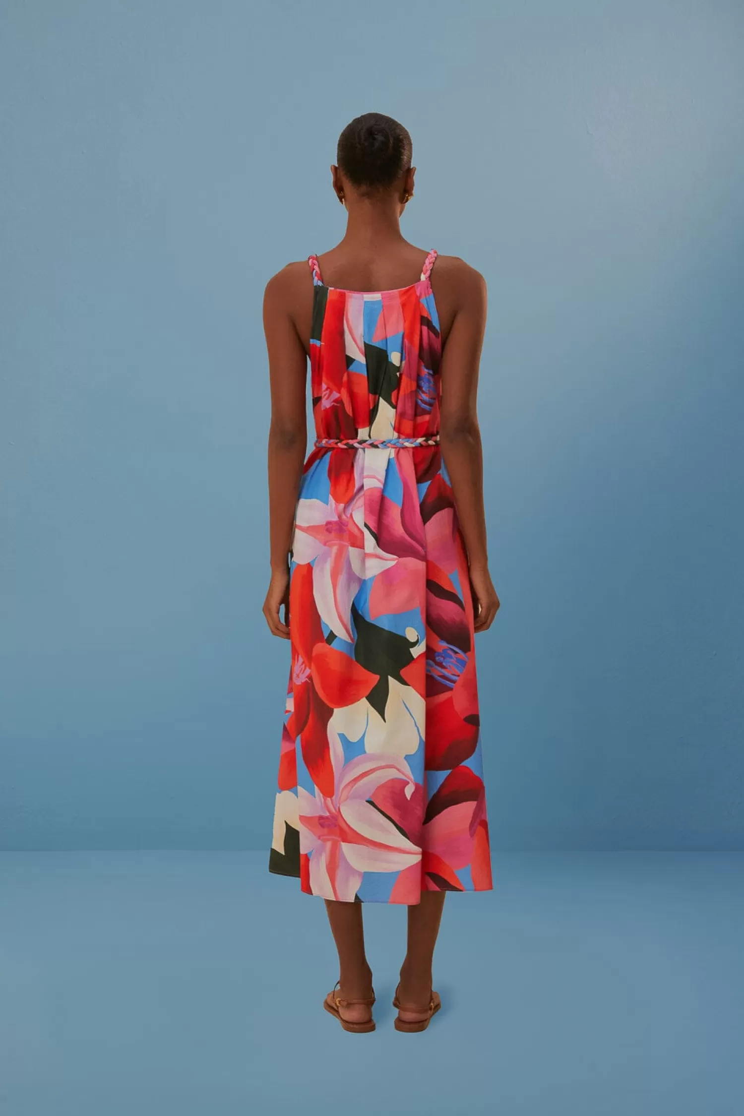 FARM Rio Cover-ups^ WATERCOLOR FLORAL SLEEVELESS COVER UP